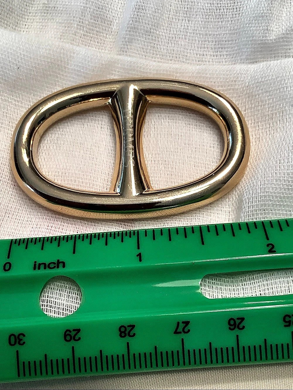Hermes Gold-Tone scarf ring Like New
